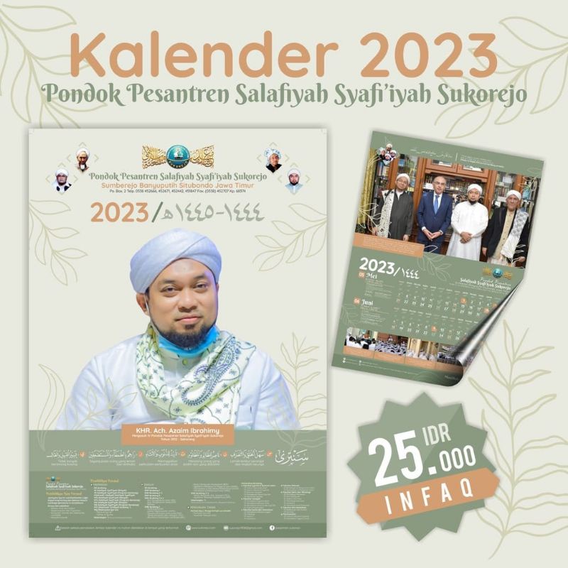 Kalender 2023 Pondok Pesantren Salafiyah Syafi'iyah Sukorejo P2S2 P2S3