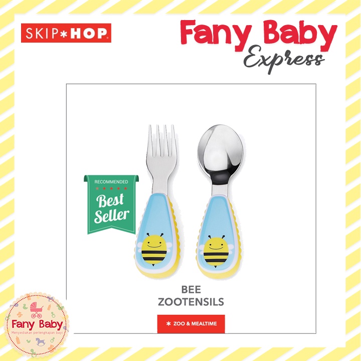 SKIP HOP ZOO UTENSILS FORK &amp; SPOON SET