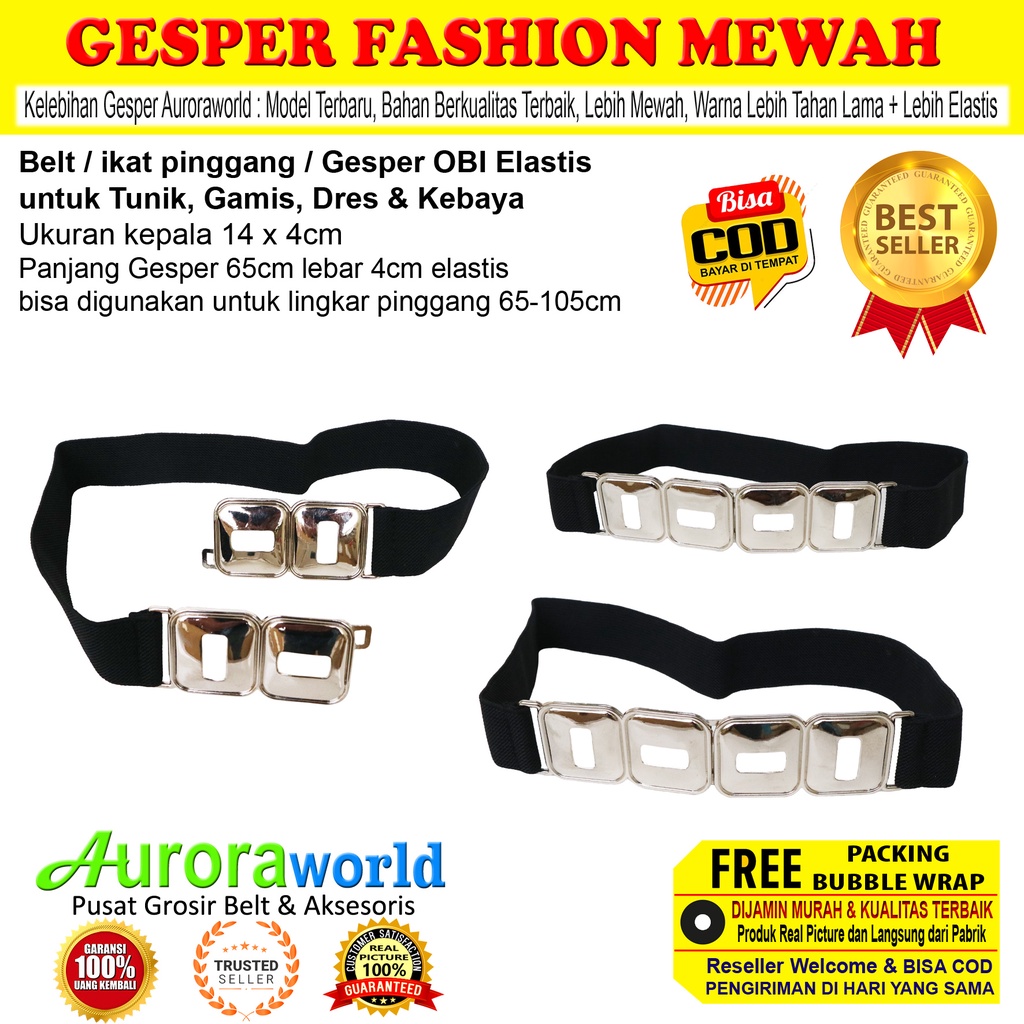 AURORAWORLD GESPER OBI KARET UNTUK DRESS GAMIS TUNIK IKAT PINGGANG CEWEK FASHION TERBARU UNTUK HIJAB TUNIK BELT KARET ELASTIS WANITA TERMURAH TERLARIS bisa COD