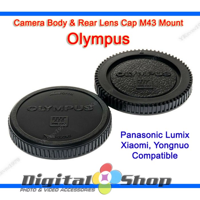 Body + Rear Lens Cap set for Olympus M4/3 Panasonic Lumix