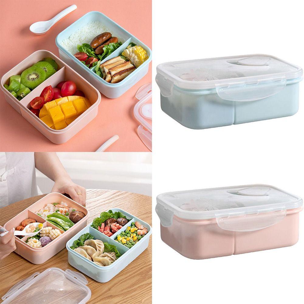 Top Lunch Box Portable Untuk Pelajar Pekerja Kantor Dengan Sendok Wadah Makanan