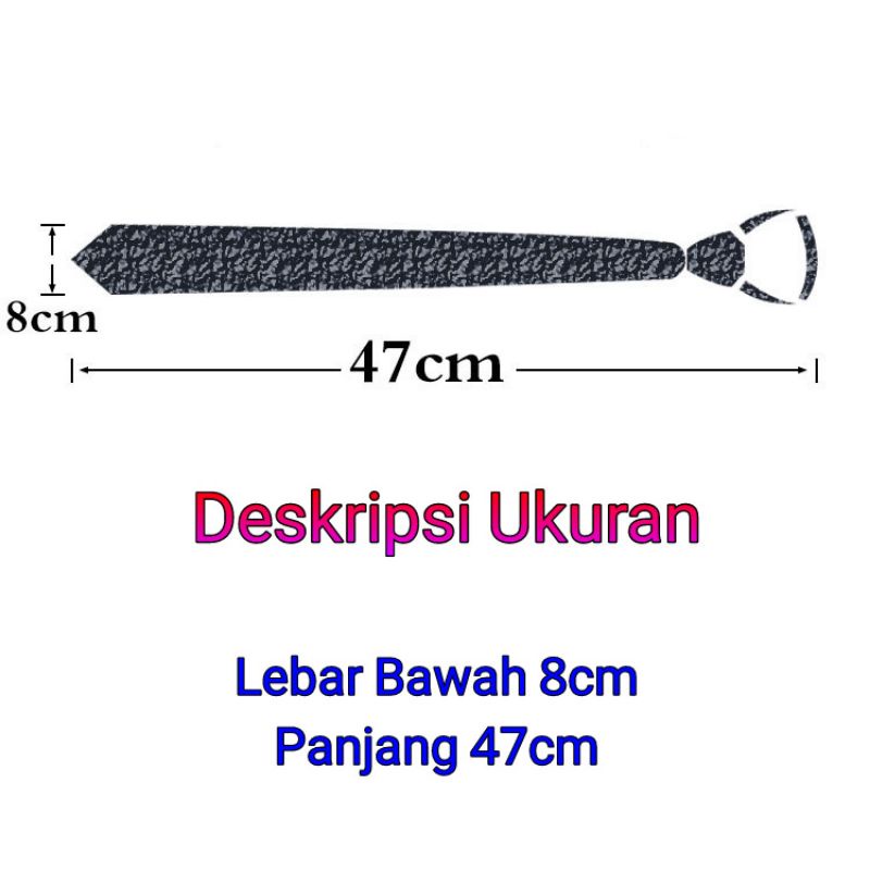 Dasi Resleting Pria DR852 Instant Langsung Jadi Lebar 8cm