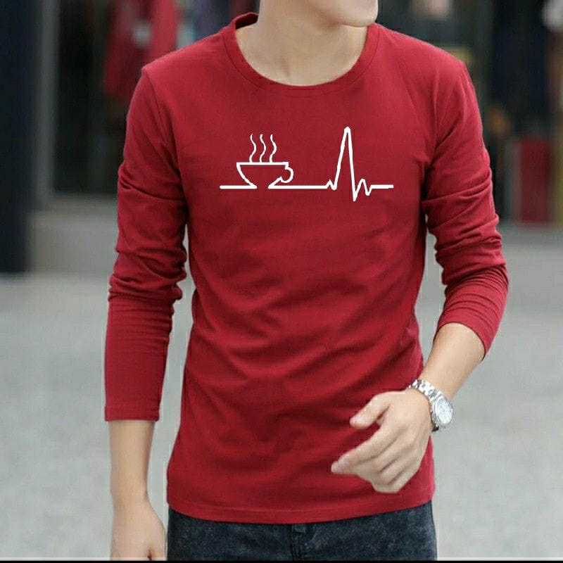 Kaos Lengan Panjang Distro Pria DetakKopi Kaos Oblong Pria Lengan Panjang