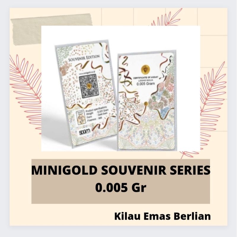 Minigold Souvenir Series 0.005gr / gift LM / souvenir LM 0.005gr