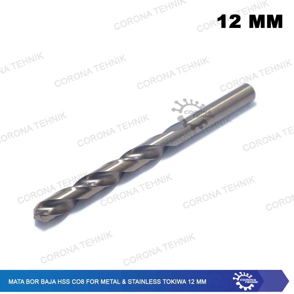 12 mm - Mata Bor Baja HSS Co8 For Metal &amp; Stainless Tokiwa