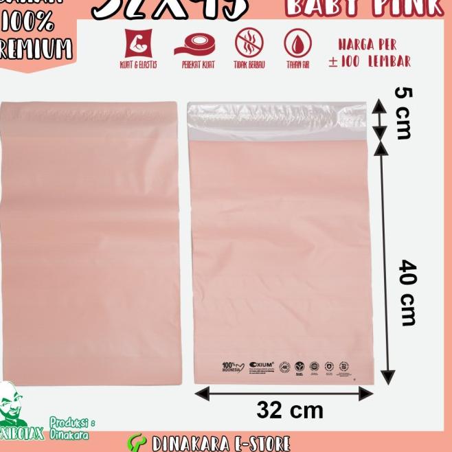 

Polymailer Baby Pink 32x45 Premium - Ramah Lingkungan (isi +/- 100 pcs