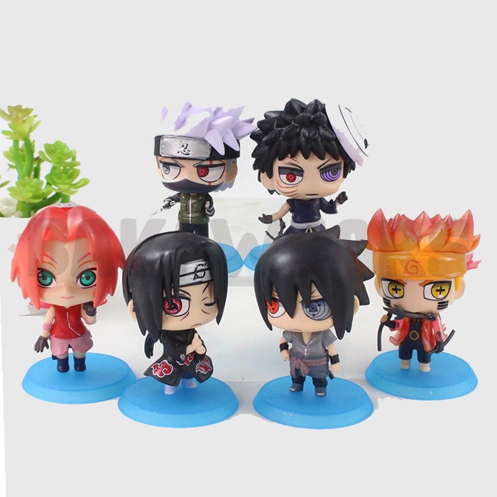 Action Figure Naruto: Cute Kawaii Version 2 - Naruto, Sasuke, Sakura, Kakashi, Itachi, Obito