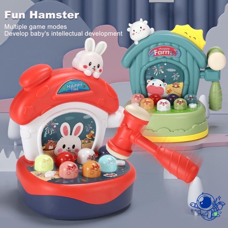 MAINAN ANAK FUN HAMSTER/HAPPY HAMSTER (MAINAN HIDE N SEEK HAMSTER/MAINAN PUKUL TIKUS)