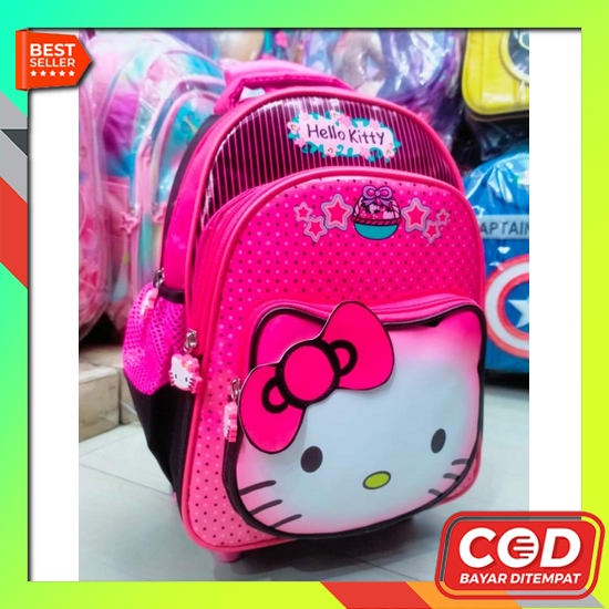 Tas Troli Ransel Anak Perempuan Tk Sd/Tas Troli Ransel Import/Tas Troli Ransel Mermaid Trolley Anak 