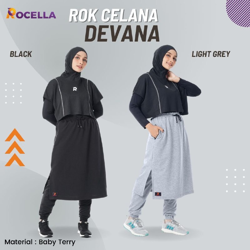 Rok Celana Olahraga Rocella Rok Celana Devana / Celana Olahraga Muslimah / Celana Olahraga Wanita / Celana Olahraga Wanita Jumbo