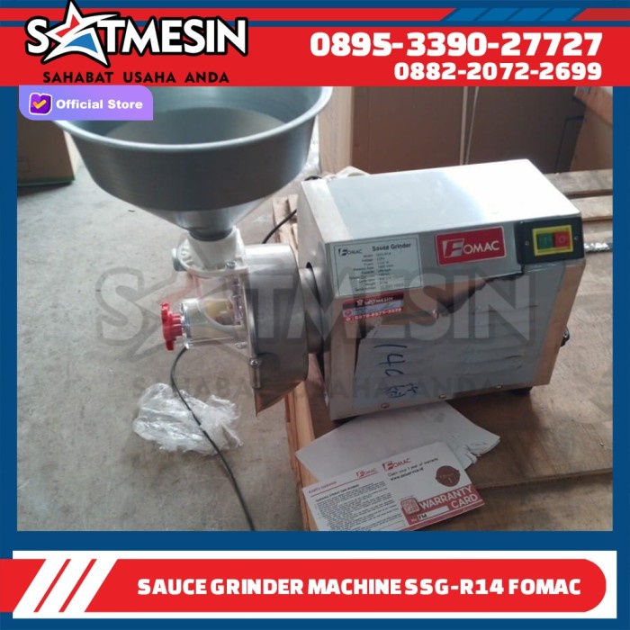 Grinder Sauce Grinder / Mesin Colloid Pembuat Selai Kacang Fomac Ssg-R14 Fomac