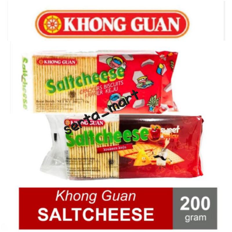 

Khong Guan Saltcheese Crackers 200gr - KhongGuan Saltcheese Sweet and Spicy - Biskuit