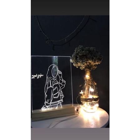 Lampu LED Akrilik custom/Lampu Tidur Akrilik custom
