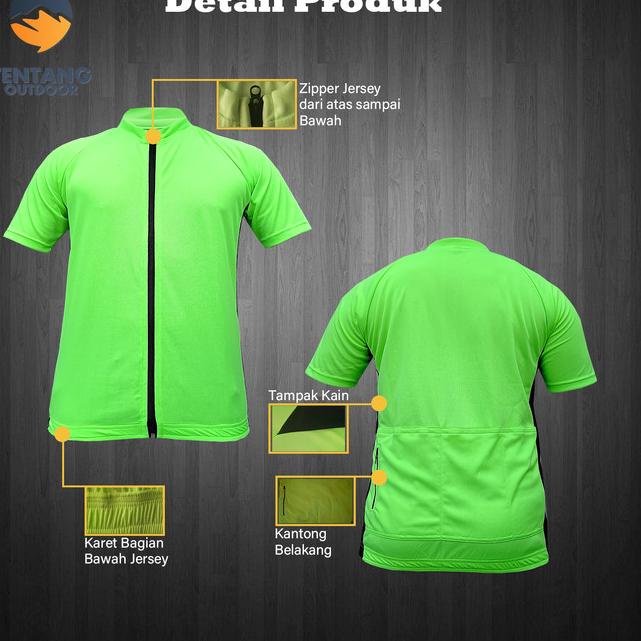 Jersey Sepeda Roadbike PREMIUM XC Pakaian Sepeda Polos Lengan Pendek - Hitam, XXL