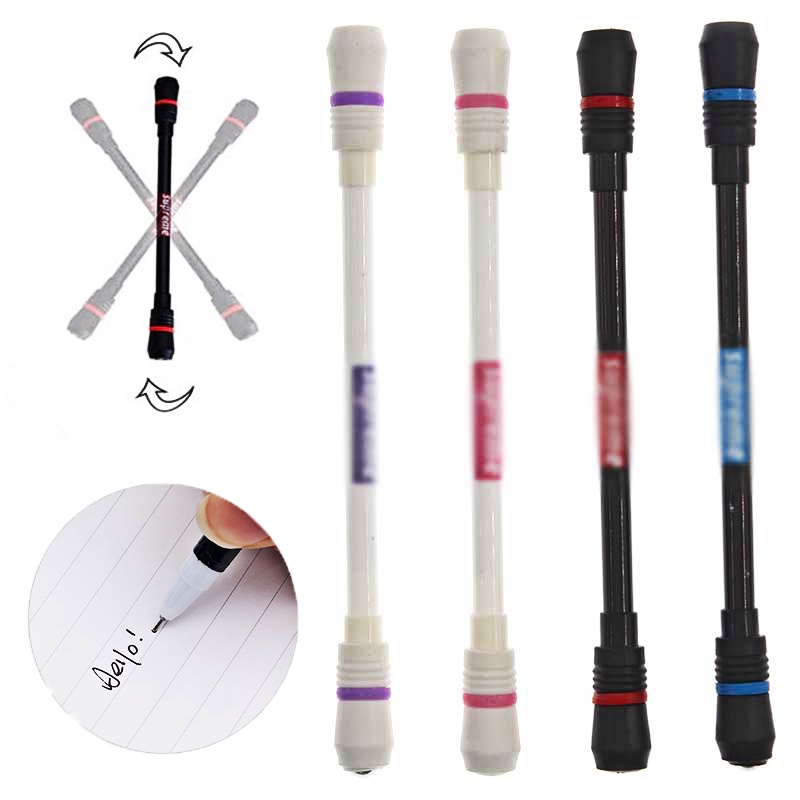 1pc Pulpen Gel Desain Balance Finger Spinning Untuk Stationery Anak