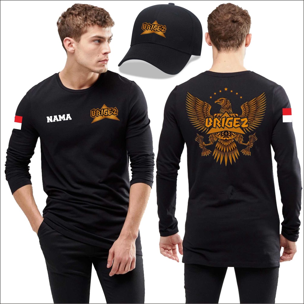 KAOS BRIGEZ INDONESIA, KAOS ORMAS BRIGEZ .BISA PAKAI NAMA SENDIRI