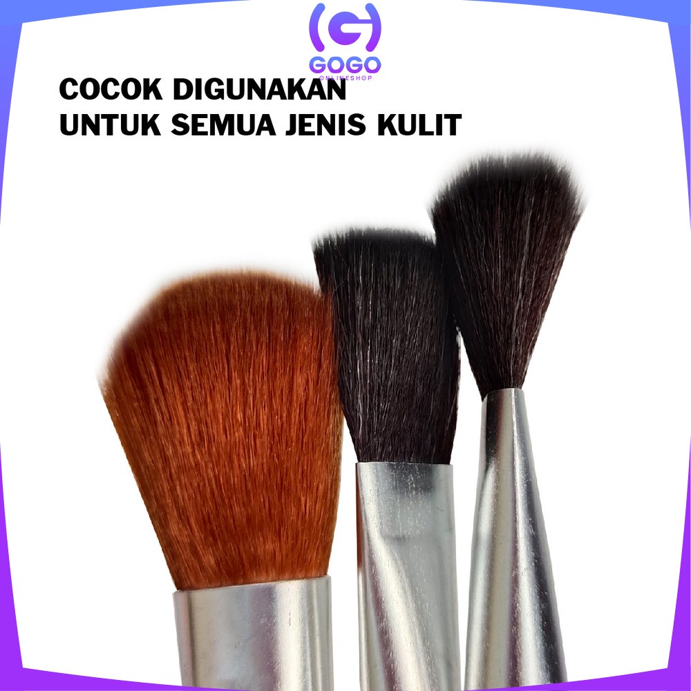 GOGO-K103 Brush Make Up Set Isi 12PCS Portable Kit / Kuas Make Up Lengkap Wanita / Kuas Kosmetik Foundation Blush On Makeup Tools