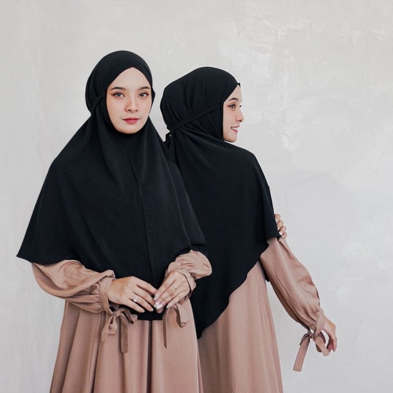 Bergo Crinkle Airflow | Jilbab Bergo Instan Crinkle Airflow Jumbo XL