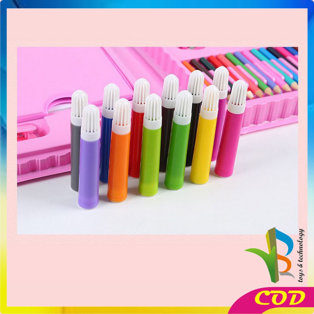 RB-A29 Pensil Warna Crayon Set Isi 208PCS / Peralatan Gambar Lukis Anak Mewarnai / Oil Paste Alat Tulis Colouring Book kids