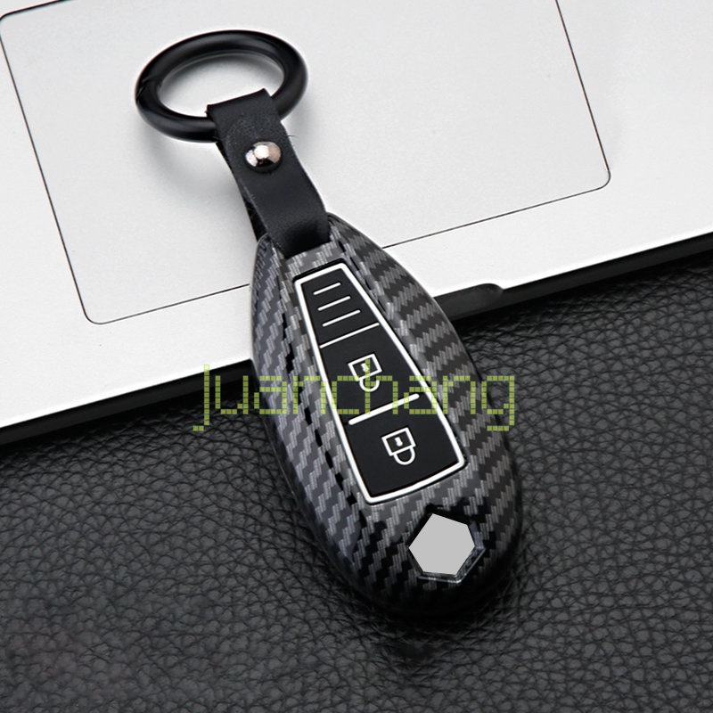 Case Remote Kunci Mobil Bahan Silikon ABS Carbon Fiber Untuk Suzuki Vitara Swift Ignis Kizashi SX4 Baleno Ertiga Samura Scross 2019