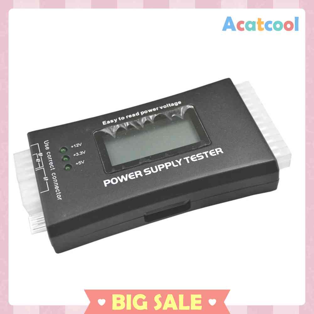 Tester Power Supply Komputer 20 / 24 Pin Dengan Layar LCD Untuk ATX BTX ITX TFX