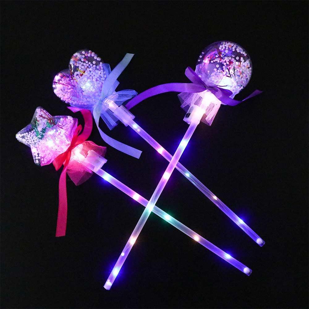 Top LED Magic Fairy Stick Pop Ball Bola Bintang 1 Pc Luminous Mainan Cheering Stick Novelty Mainan Anak Peri Kedip Tongkat Tongkat Menyala Tongkat Bola Ajaib