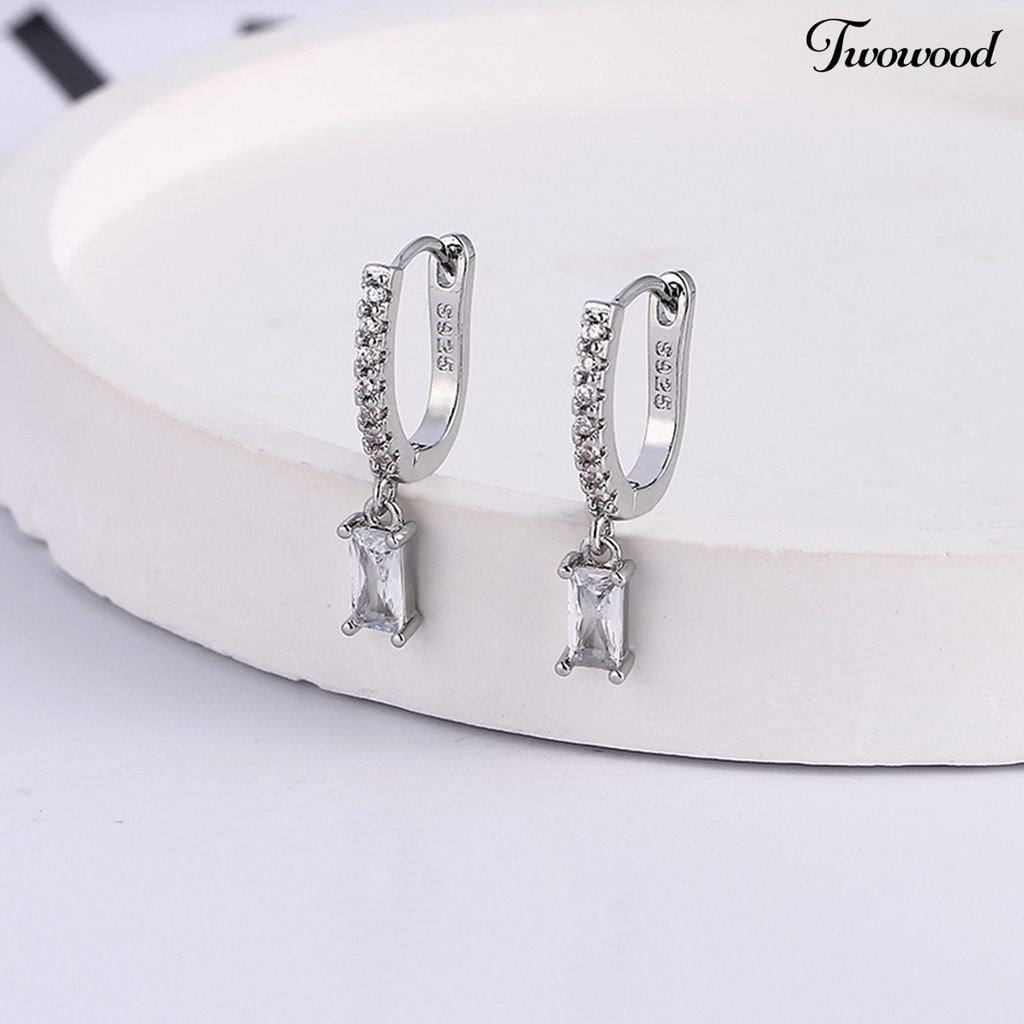 1 Pc Anting Bentuk U Bahan Tembaga Untuk Wanita