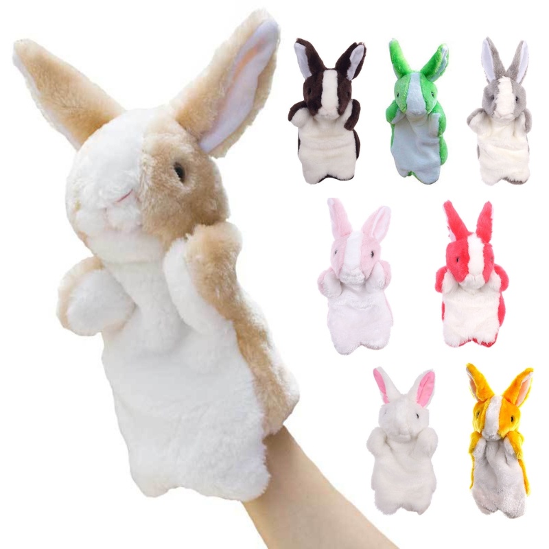 Mary Bunny Hand Puppets 12 &quot;Boneka Tangan Boneka Kelinci Binatang Lembut Untuk Anak