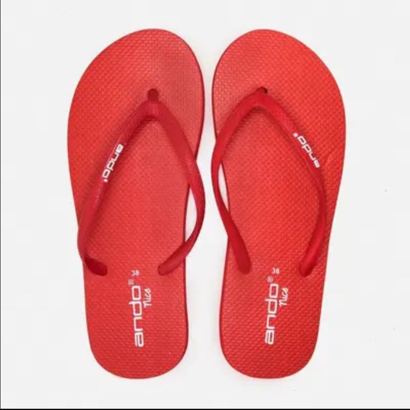 Sandal jepit ando hawai wanita tali kecil - Merah