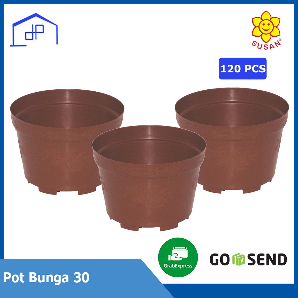 (120PCS) - Pot Bunga 30 - Pot Bunga Plastik - Pot Plastik - Pot Tanaman -SUSAN