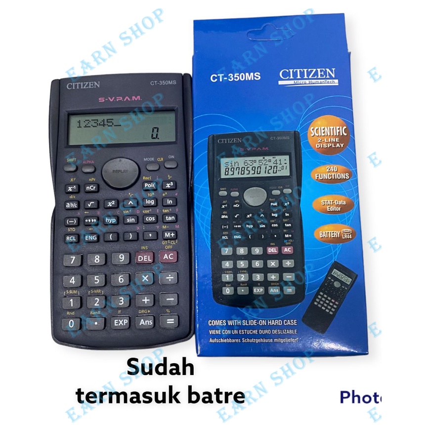 Kalkulator Scientific Citizen CT 350 MS / CT-350MS STAT - Data Editor