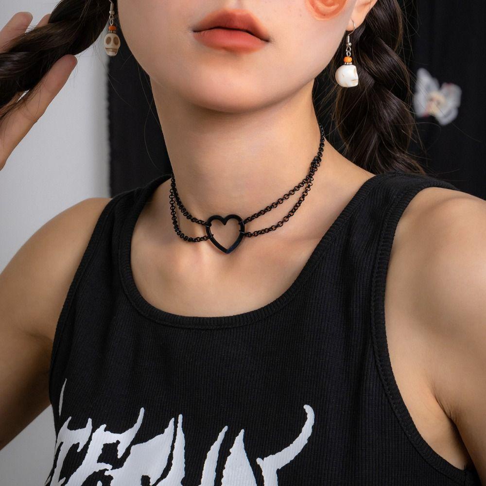 Mxbeauty Baroque Kalung Fashion Vintage All-match Y2K Rose Alloy Wanita Perhiasan Aksesoris Gaya Korea Choker