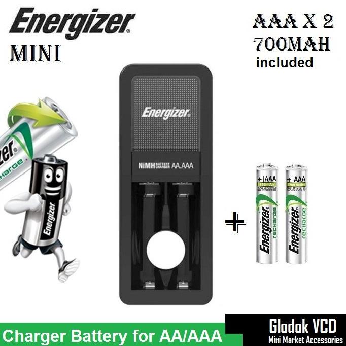 Energizer Charger Mini + Baterai AAA 2pcs