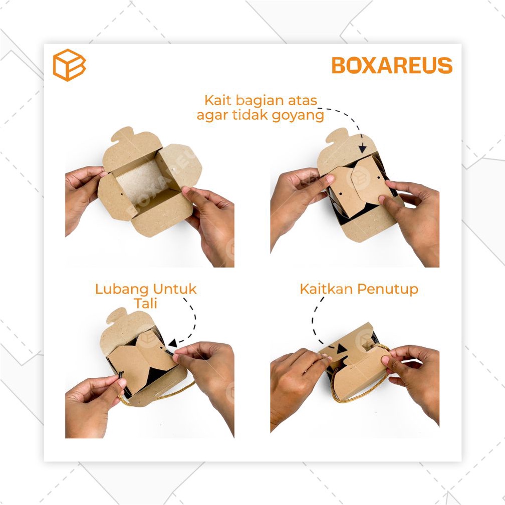 Box, Dus, Kemasan, Packaging, Food Pail (50pc) - FP109510 TANPA TALI