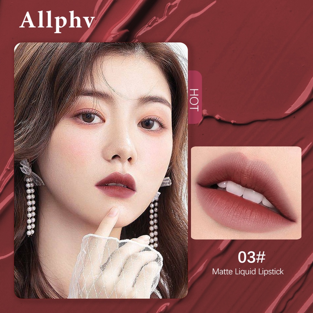 【NEW READY】Allphv Matte Liquid Lipstick/Lip Gloss Tahan air Lipstick/ tahan keringat Lipstick/ tahan lama Lipstick/ pelembab Lipstick