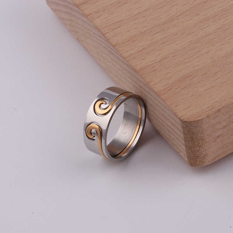 Cincin Hoop Warna Emas Untuk Pria Dan Wanita