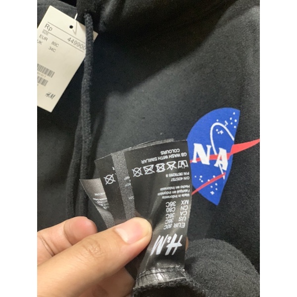 HOODIE H&amp;M NASA WORLD BLACK