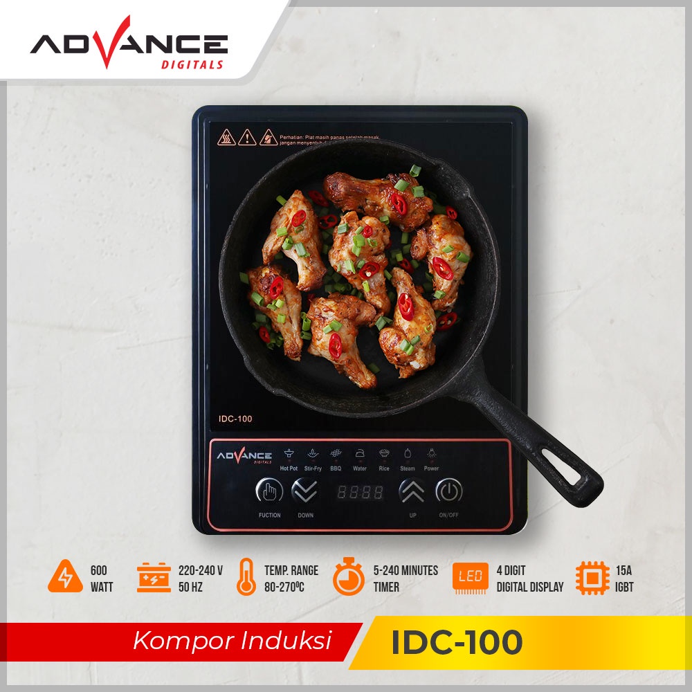 ADVANCE Kompor Induksi Listrik 600Watt / Induction Cooker IDC100