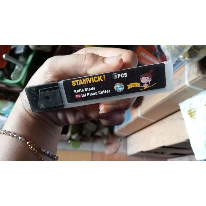 

isi kater STAMVICK /Kotak /knife Blade Tajam/Refill Pisau