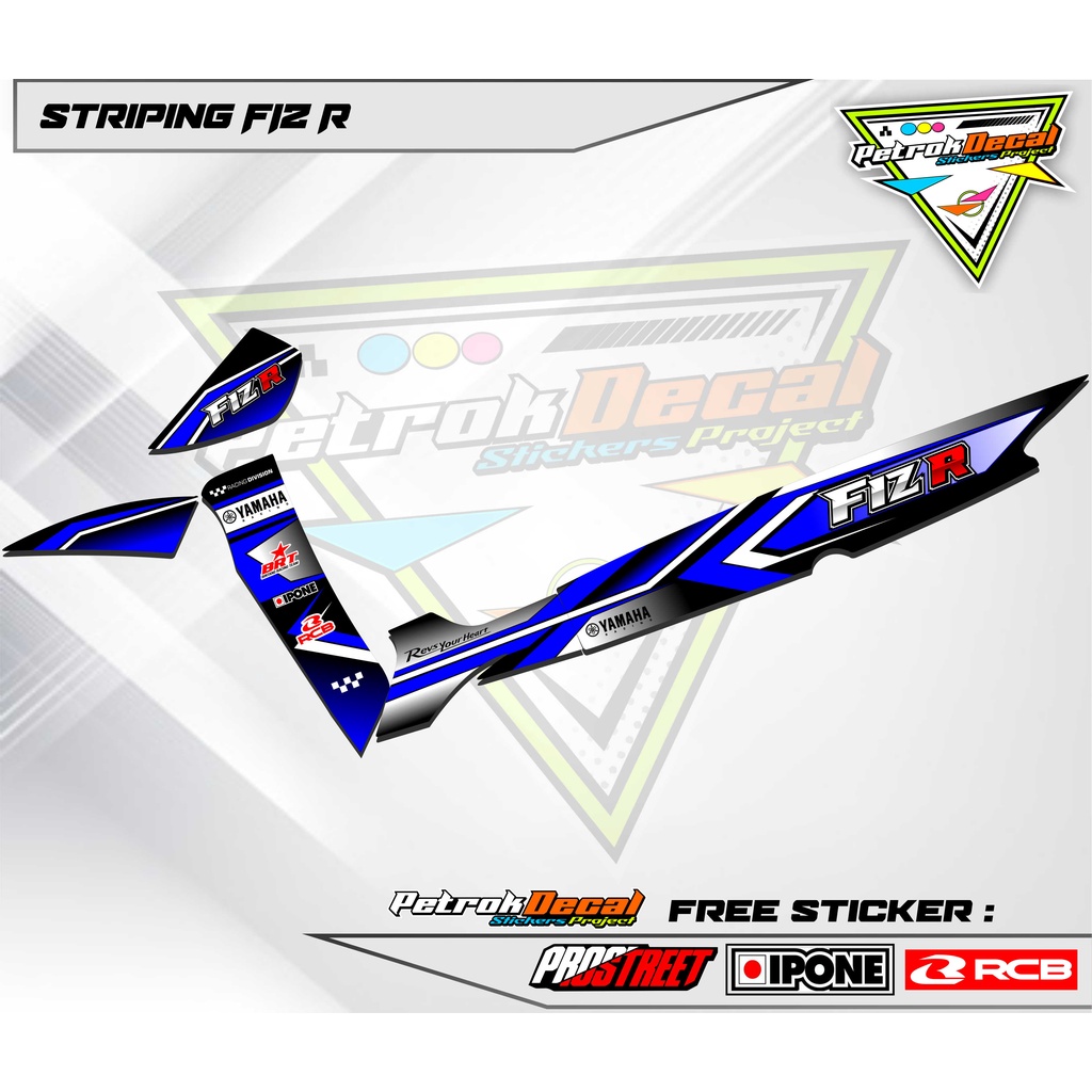 STRIPING STIKER VARIASI YAMAHA FIZ R - STRIPING HOLOGRAM FIZ R RACING