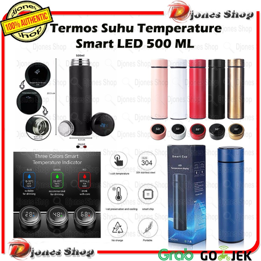 Jual Termos Led Display Temperatur Suhu Botol Vacuum Tumbler Termometer 500ml Shopee Indonesia 8411