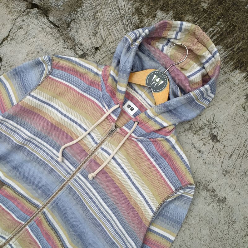 ZIP HOODIE STRIPE UNIQLO ZIP HOODIE UNIQLO TARTAN