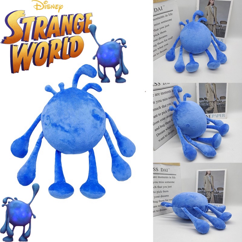 Boneka Plush Karakter Kartun Animasi Strange World Monster Biru Ukuran 38cm Untuk Hadiah Natal Anak