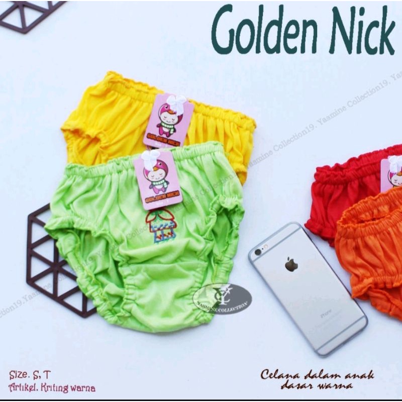 CELANA DALAM ANAK PEREMPUAN GOLDEN NICK 251 KERITING 1-7 TAHUN