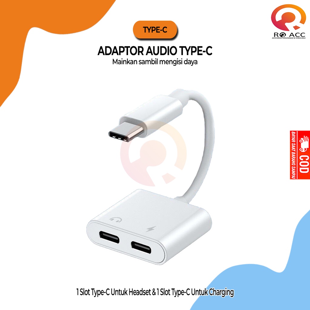 [RO ACC] JH-032 JACK / SAMBUNGAN AUDIO TYPE C WITH CHARGING