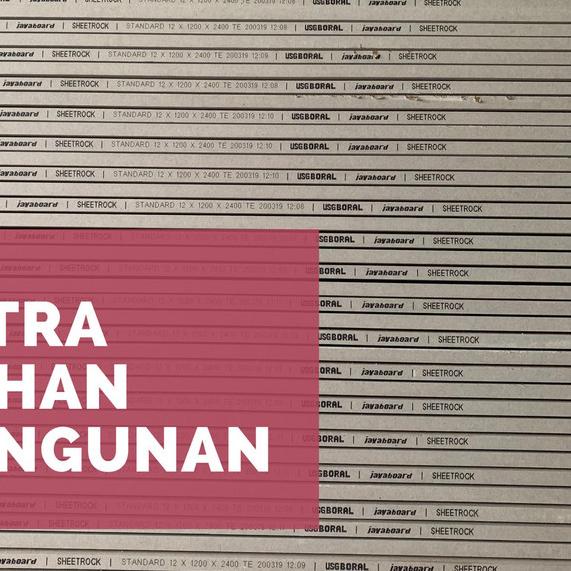 Gypsum Sheetrock jayaboard 12mm x 1200 x 2400 mm - Gypsum Jaya 12mm