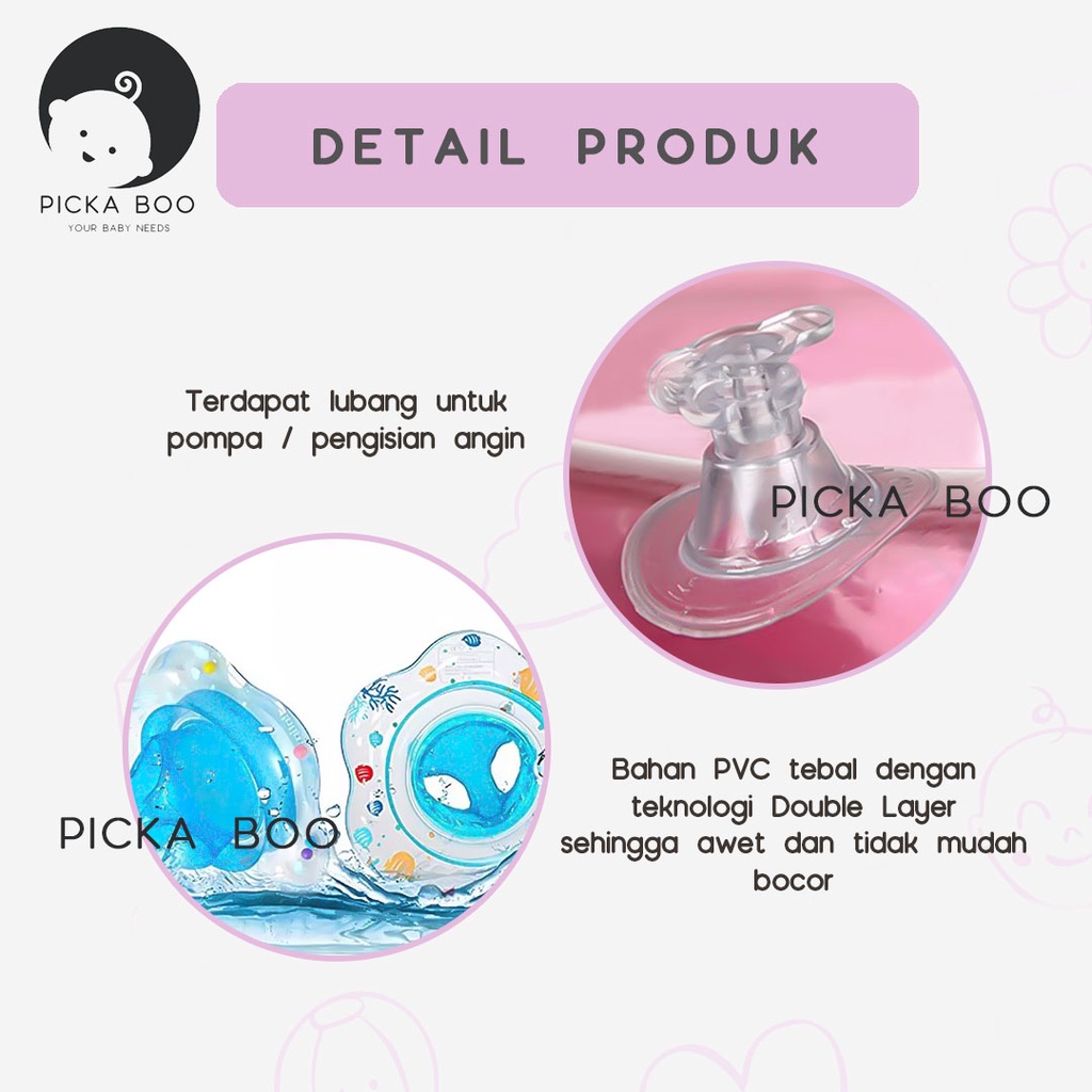 PICKA BOO Pelampung Renang Bayi Swim Trainer Training Ban Renang Bayi Bentuk Celana Dalam
