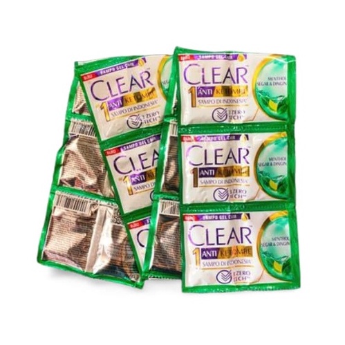shampoo clear menthol [ 1 renceng/12 pasang sachet ]