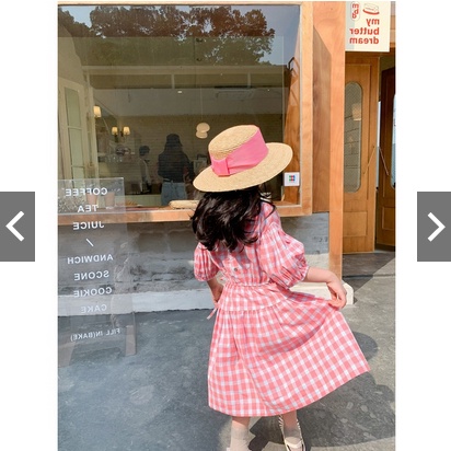 Dress Anak LIVY / Dress Anak Perempuan sabrina motif Kotak - Kotak