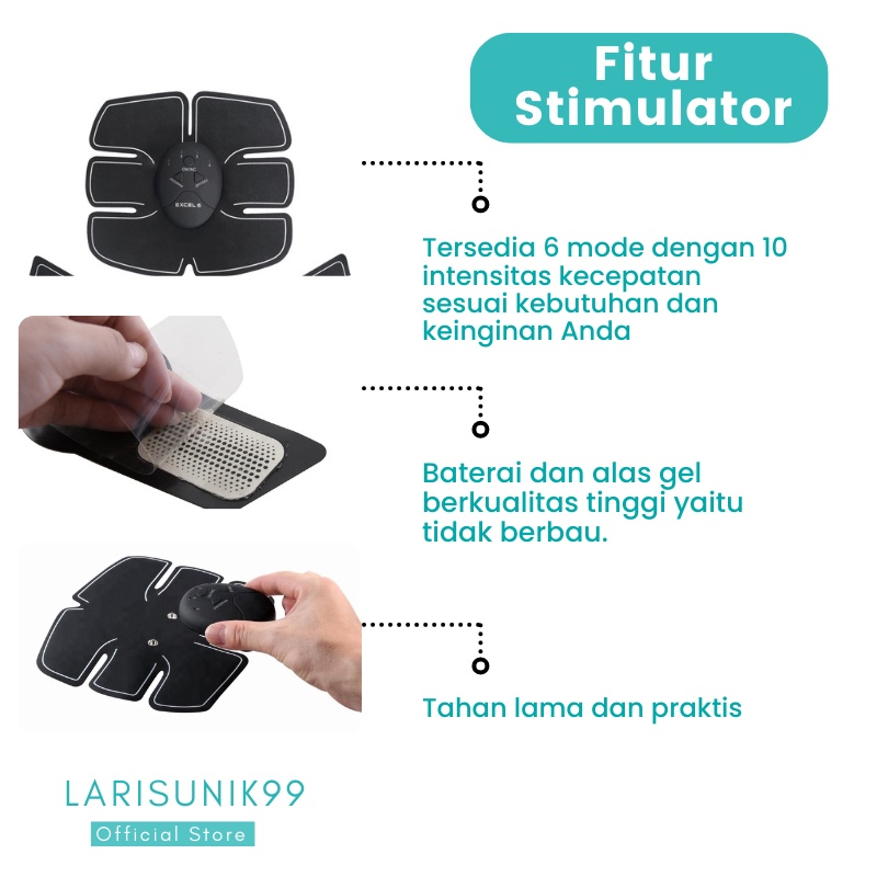 Pembentuk Otot Six Pack Perlengkapan Fitnes Stimulator Muscle Body Six Pack Trainer Abdominal